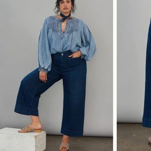 Pilcro Ultra High Rise Wide Leg Jeans 24W